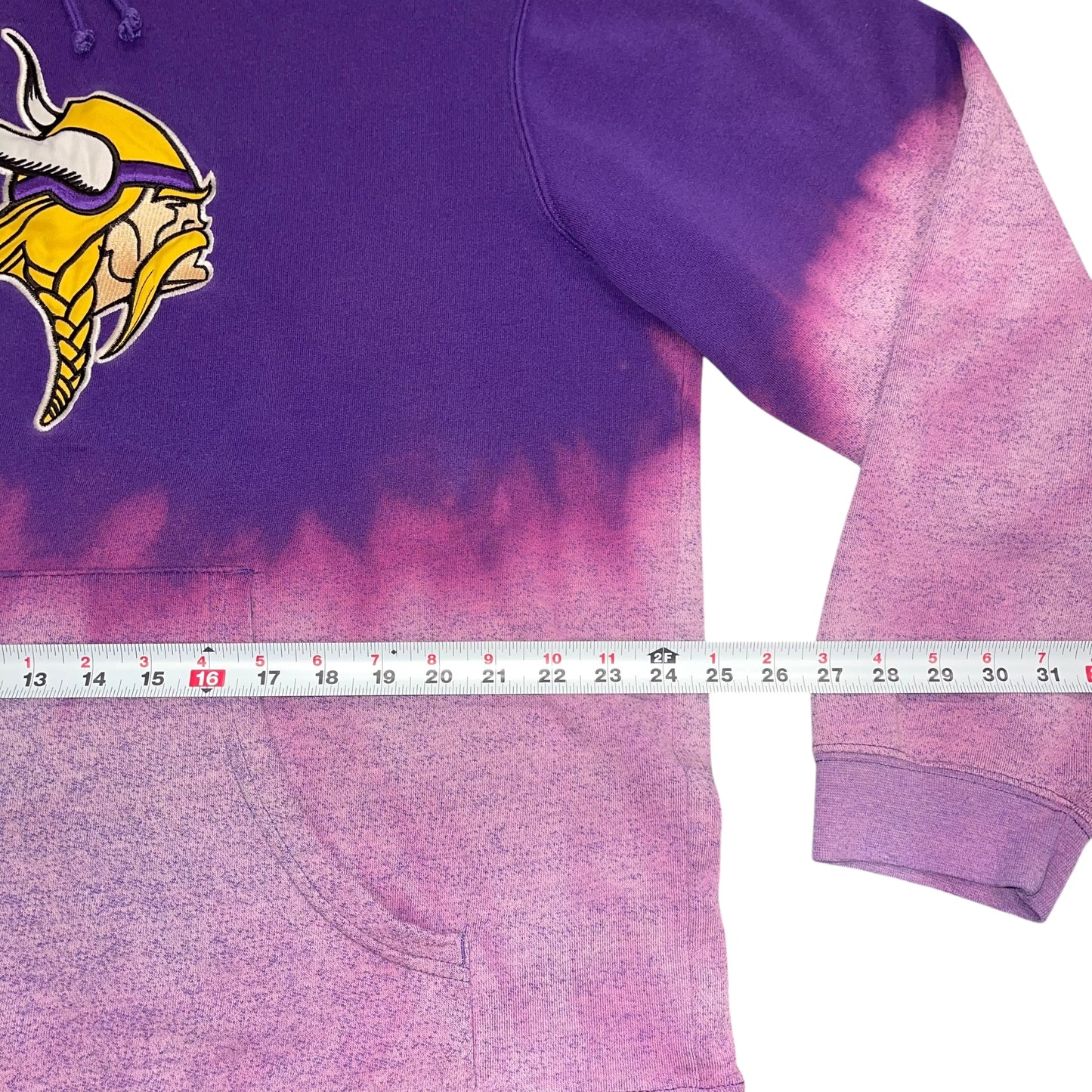 Minnesota Vikings Bleach Dip Hoodie (XL)