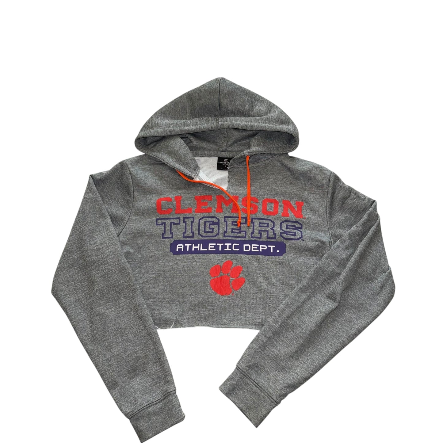 Clemson Reworked Crop Hoodie (S)