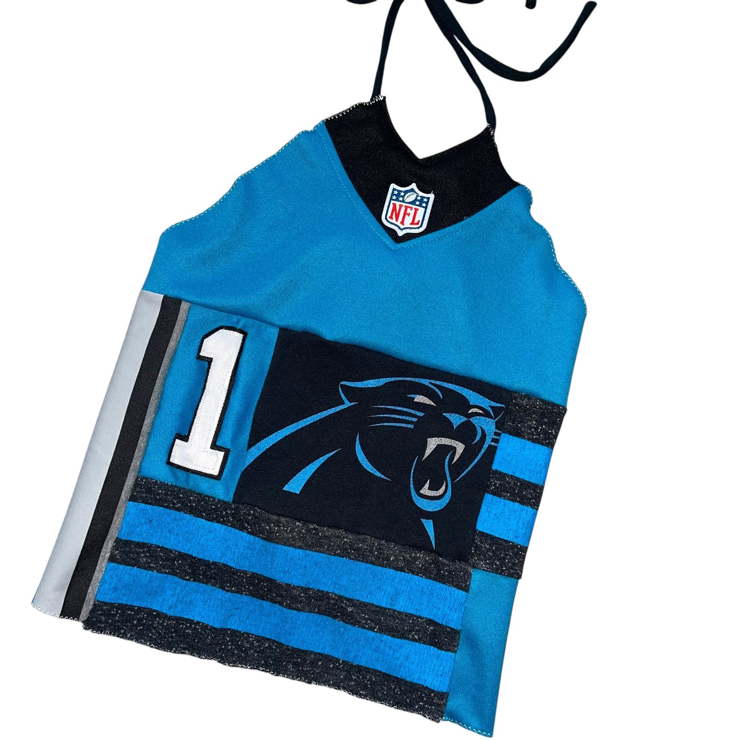 Carolina Panthers Reworked Halter Top (OS)