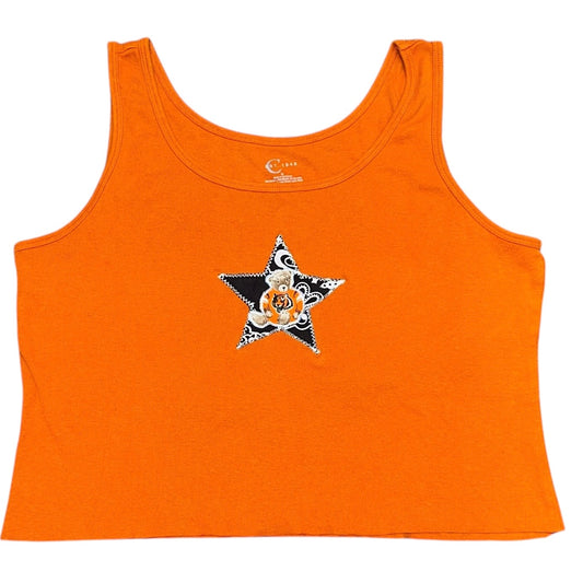 Cincinnati Bengals Upcycled Orange bear Tank (M)