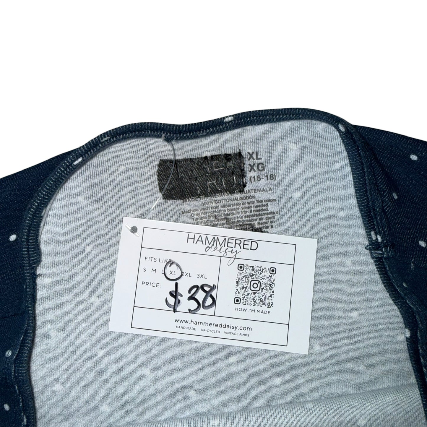 PRIDE- Fruity Blue and White Dots Top (XL)
