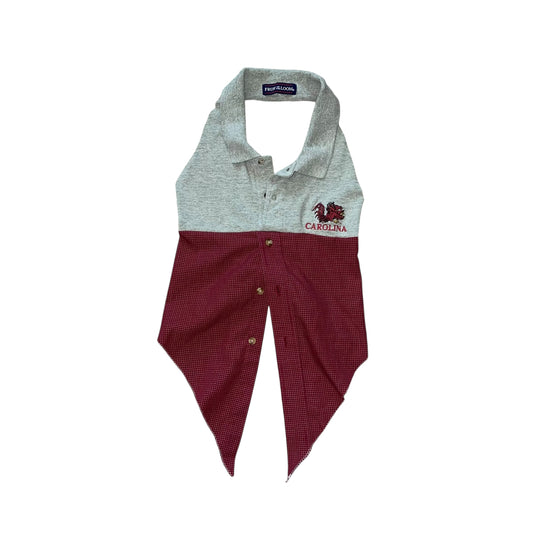 USC South Carolina Reworked Button Down Halter (S)