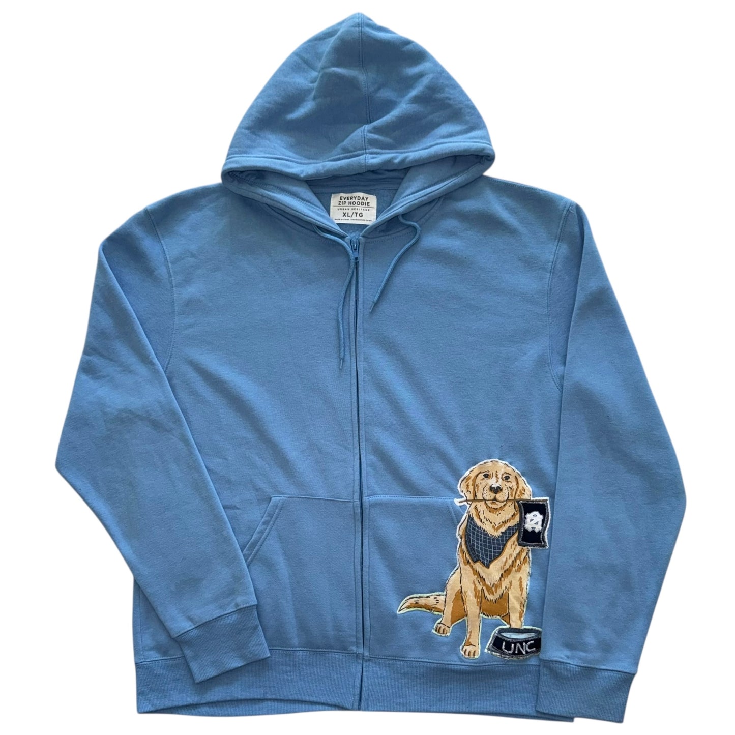 UNC North Carolina Reworked Dog Hoodie (XL)