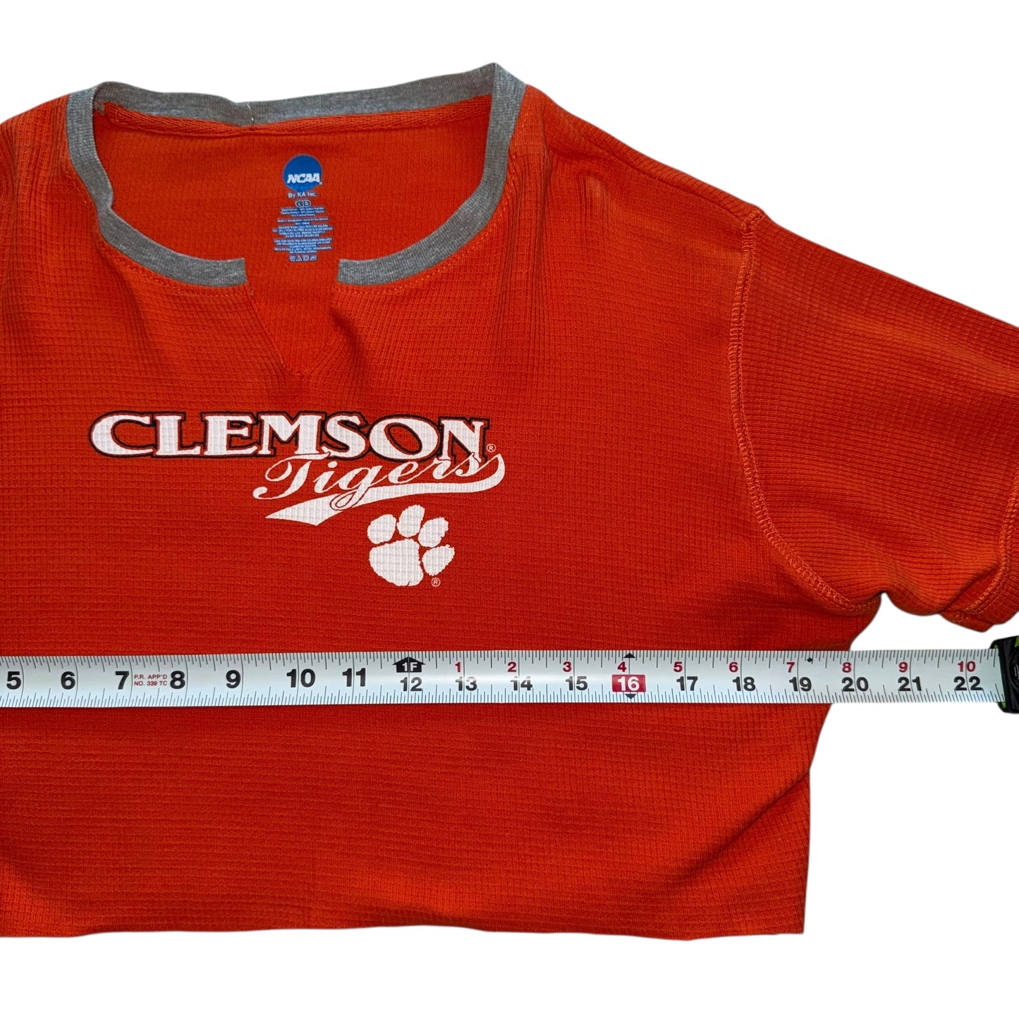 Clemson Waffle Reworked Crop (L)