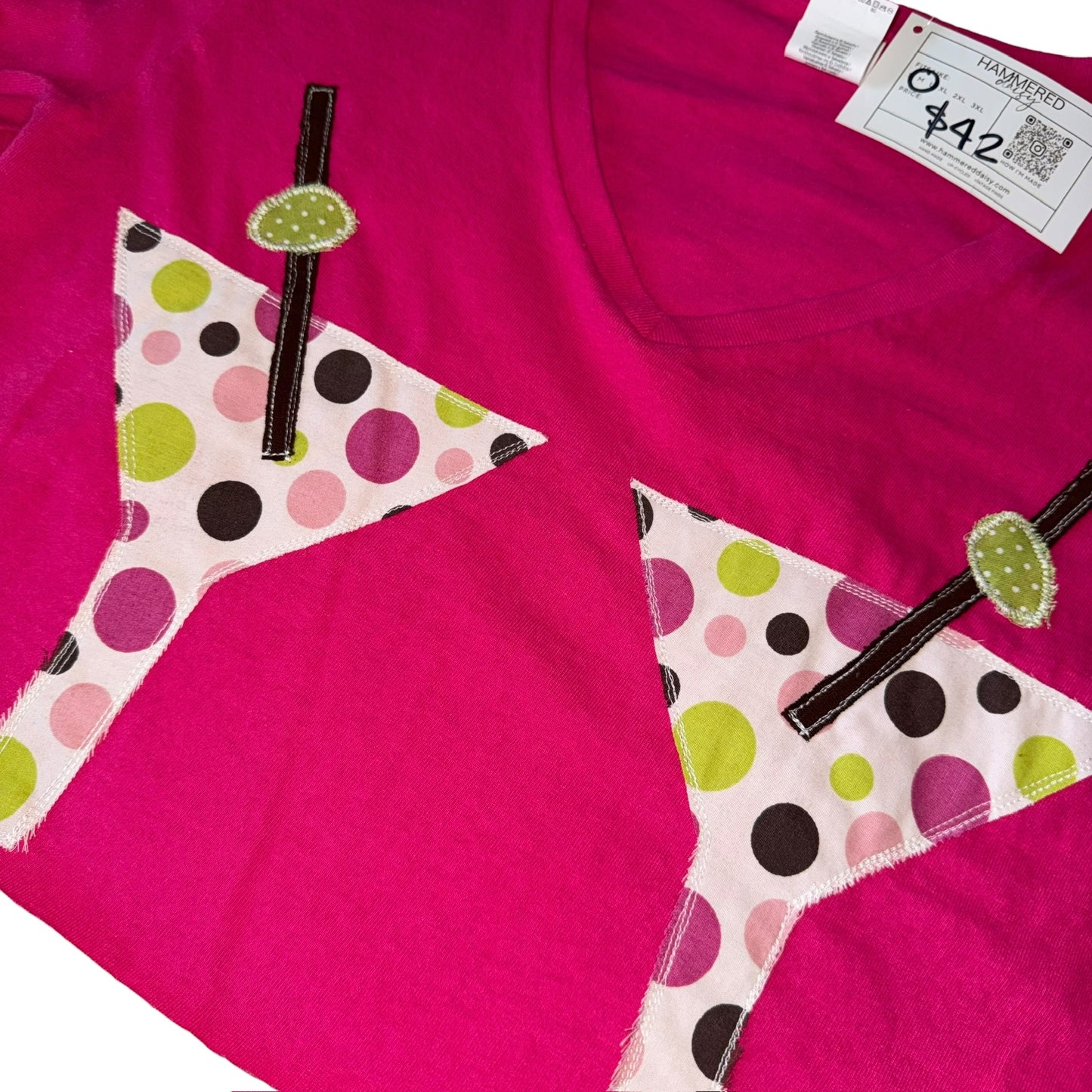 Just a Girl- Double Y2K Martini V-Neck (M)