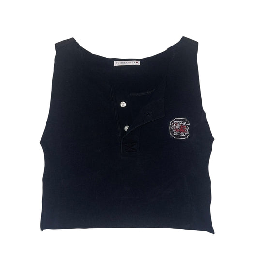 USC South Carolina Re-worked Polo Button Tank (S/M)