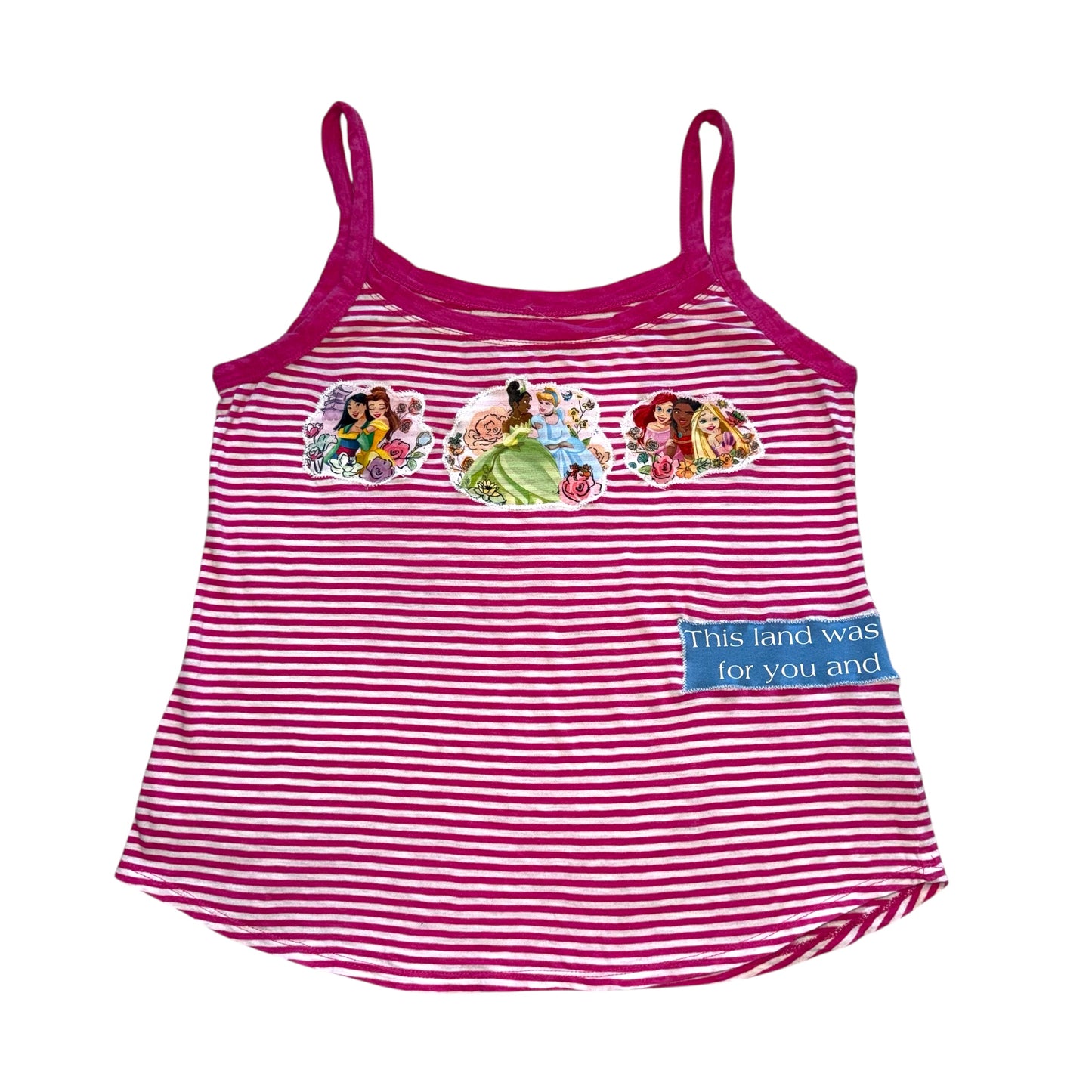 Just a Girl - This Land Striped Tank (L)
