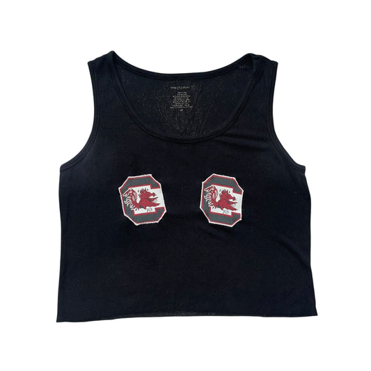USC South Carolina Double Logo Crop (L/XL)