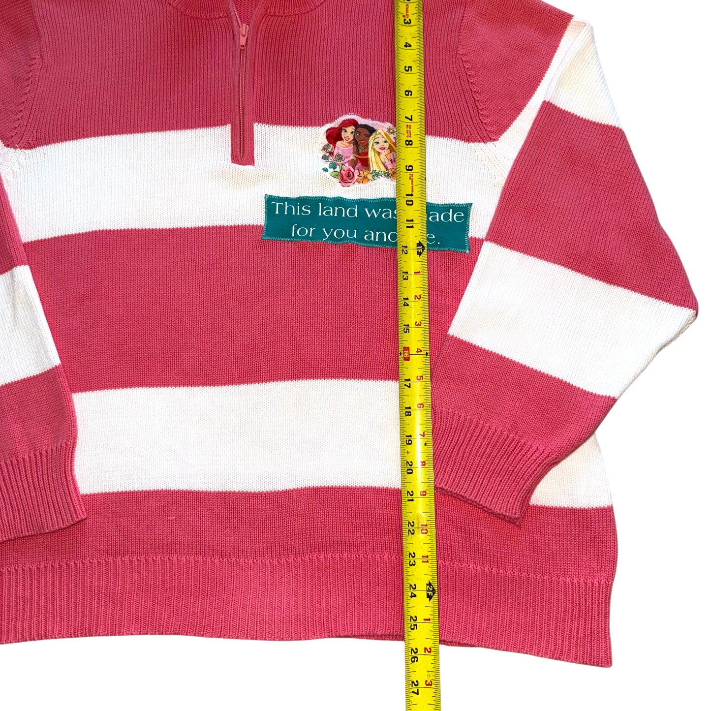 Just a Girl - This Land Striped Quarter Zip (2XL)