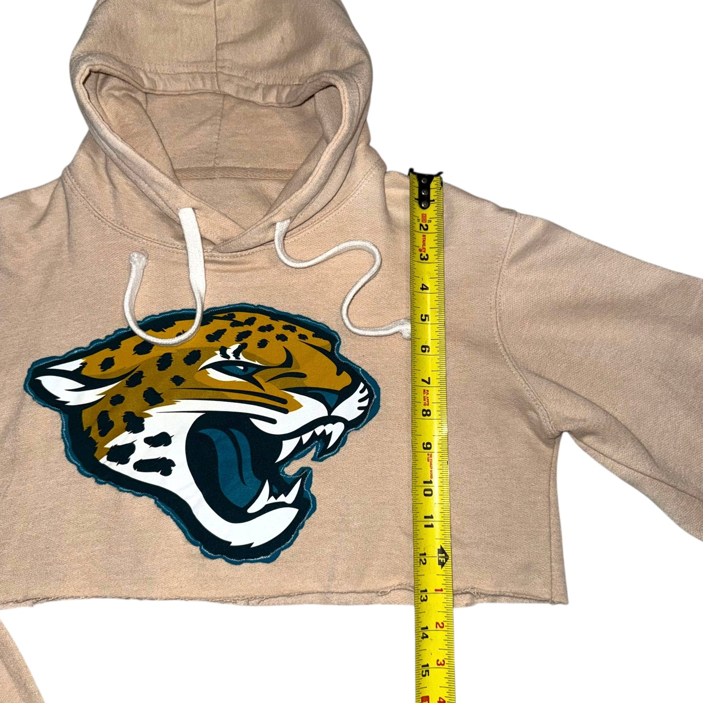 Jacksonville Jaguars Upcycled Crop Hoodie (M)
