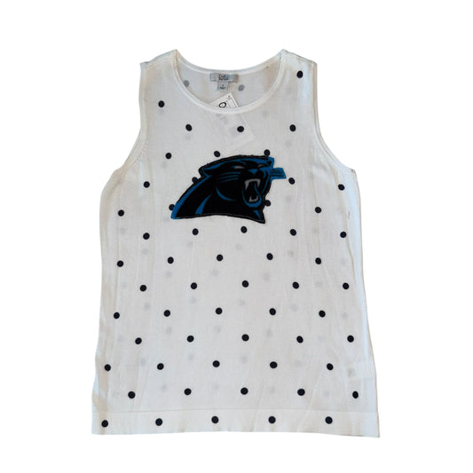 CLT - Panthers Reworked B&W Polka Dot Tank (S)