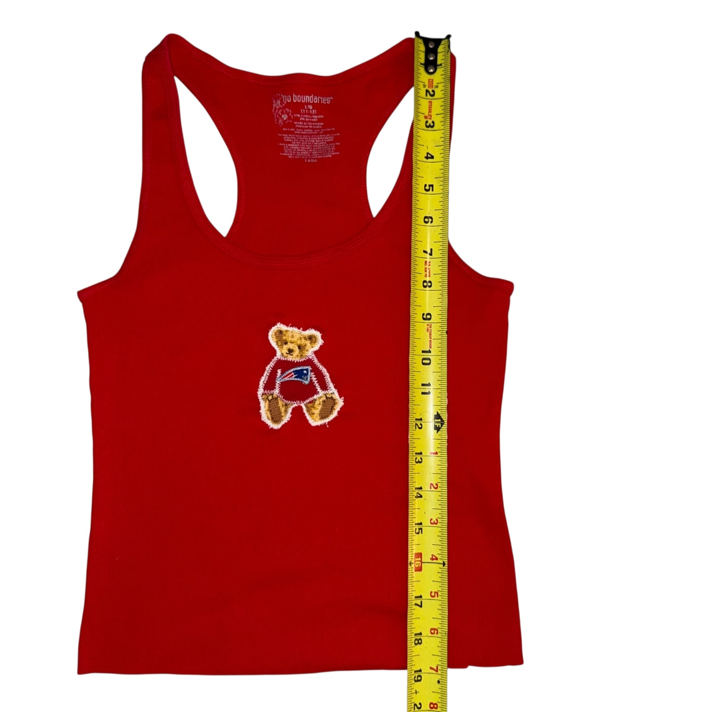 New England Patriots Upcycled Bear Racerback (M/L)