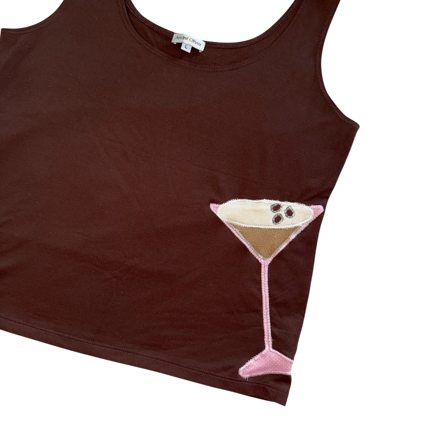 Just a Girl - Espresso Martini Pink Glass Tank (L)