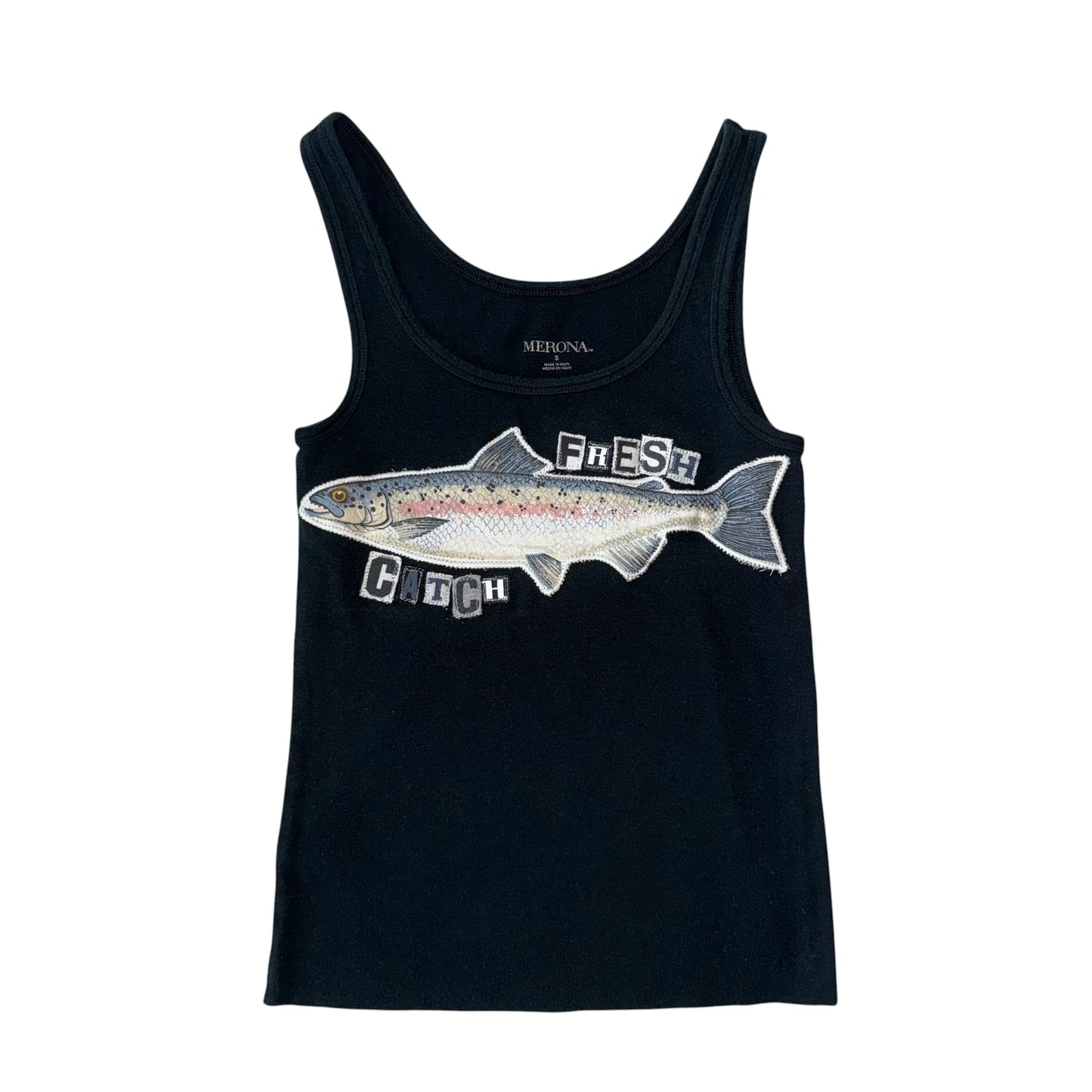 Earthbound - Fresh Catch Black Tank (S)
