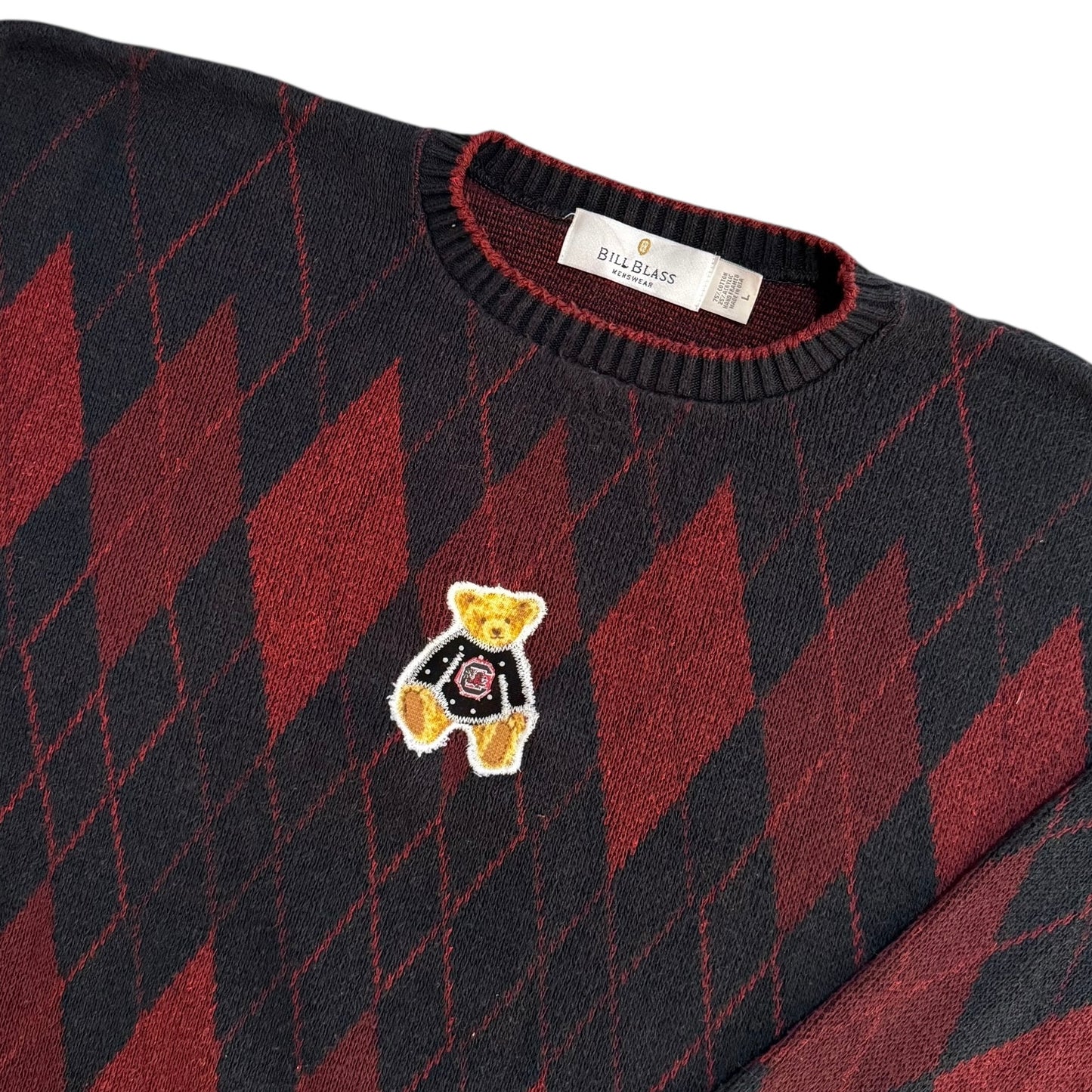 USC South Carolina Upcycled Argyle Bear (L)