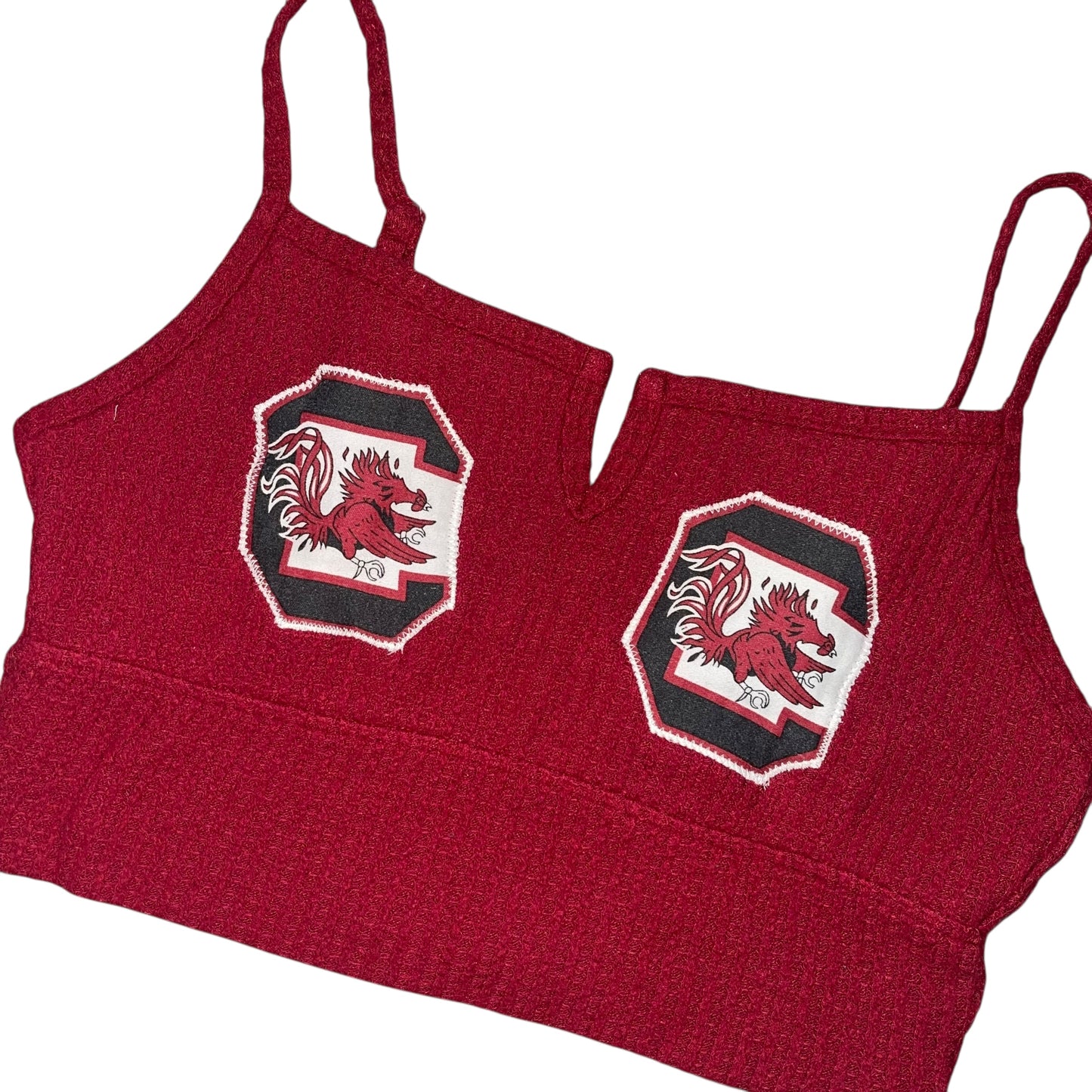 USC South Carolina Upcycled Double Logo Bralette (M)