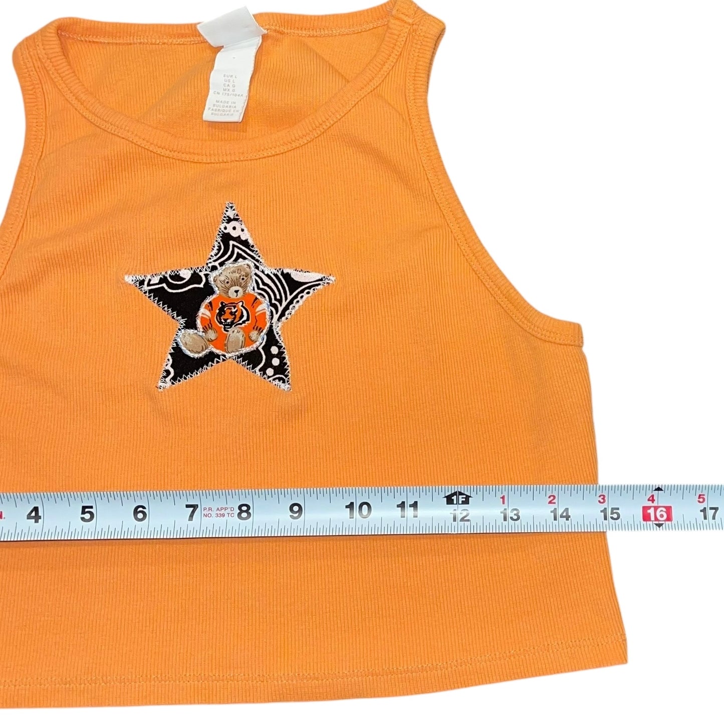 Cincinnati Bengals Upcycled Bear Tank (L)