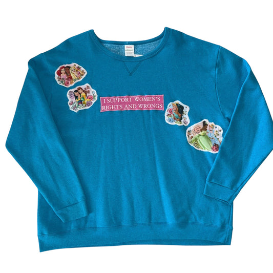 Just a Girl - Princess Rights Blue Crew (2XL)