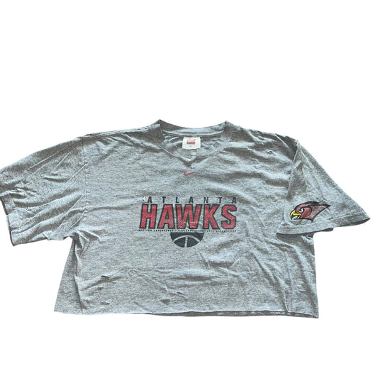 Atlanta Hawks Reworked Y2K Nike Distressed Crop (M)