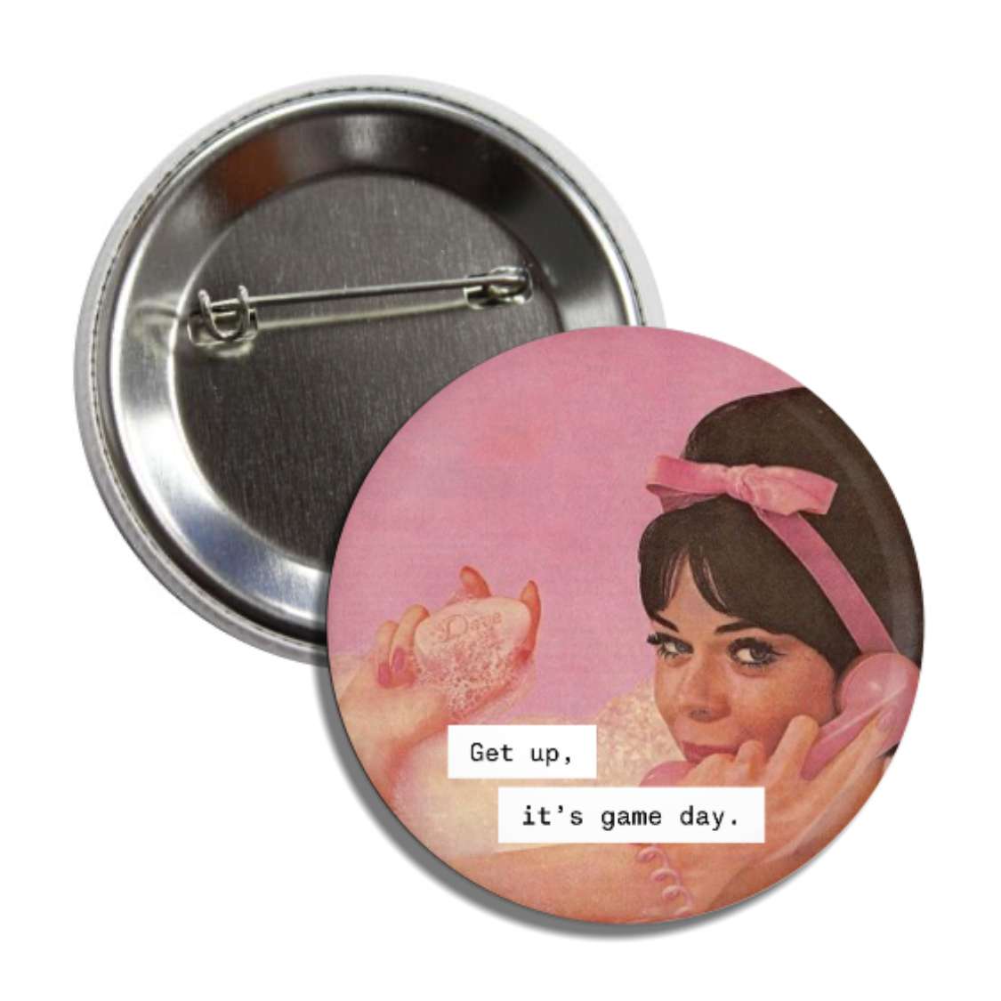 Game Day Button - Get Up Bath Time