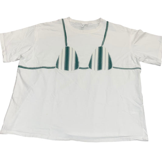Earthbound - Bikini Patchwork Green Stripes (L)
