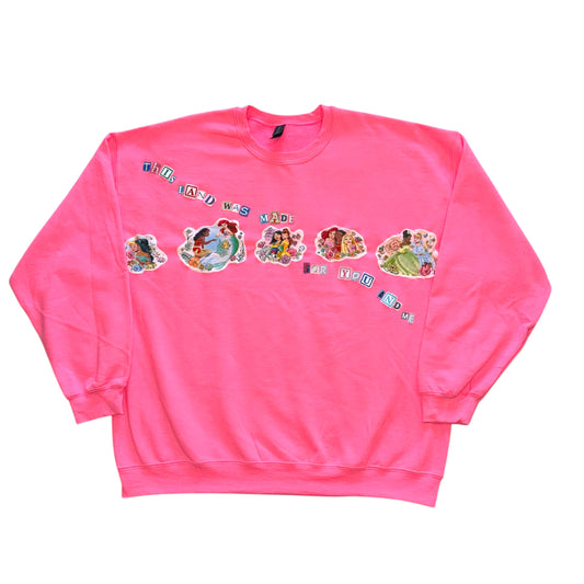 Just a Girl - This Land Pink Crew (2XL)