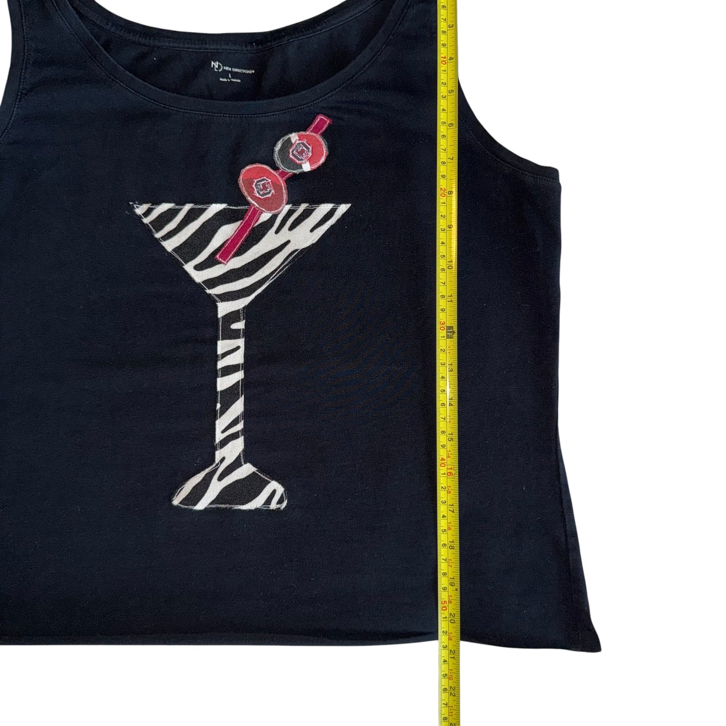 USC South Carolina Reworked Martini Black Tank (L)