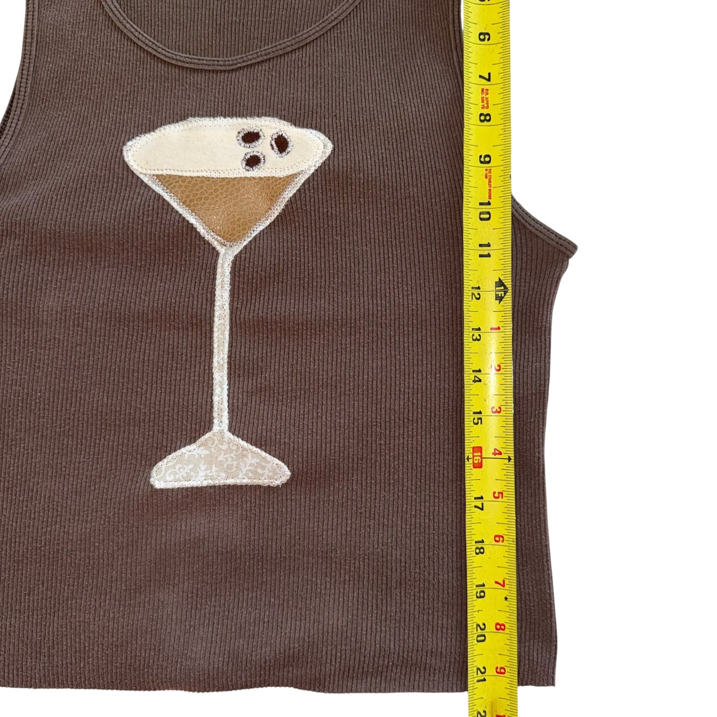 Just a Girl - Espresso Martini Ribbed Tank (L/XL)