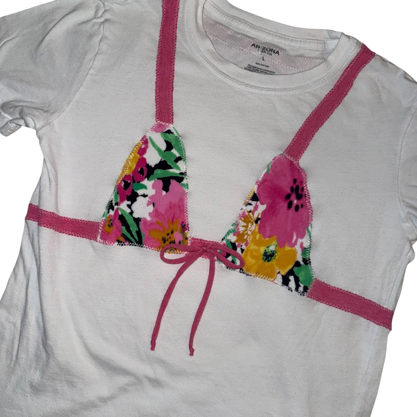 Earthbound - Funky Floral Bikini Tee (YL/AXS)