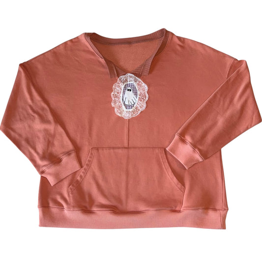 Spooky - Lace Ghost Orange Sweatshirt (L/XL)