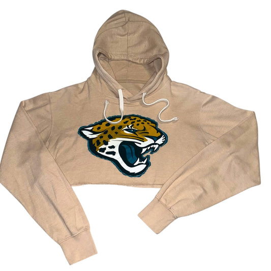 Jacksonville Jaguars Upcycled Crop Hoodie (M)