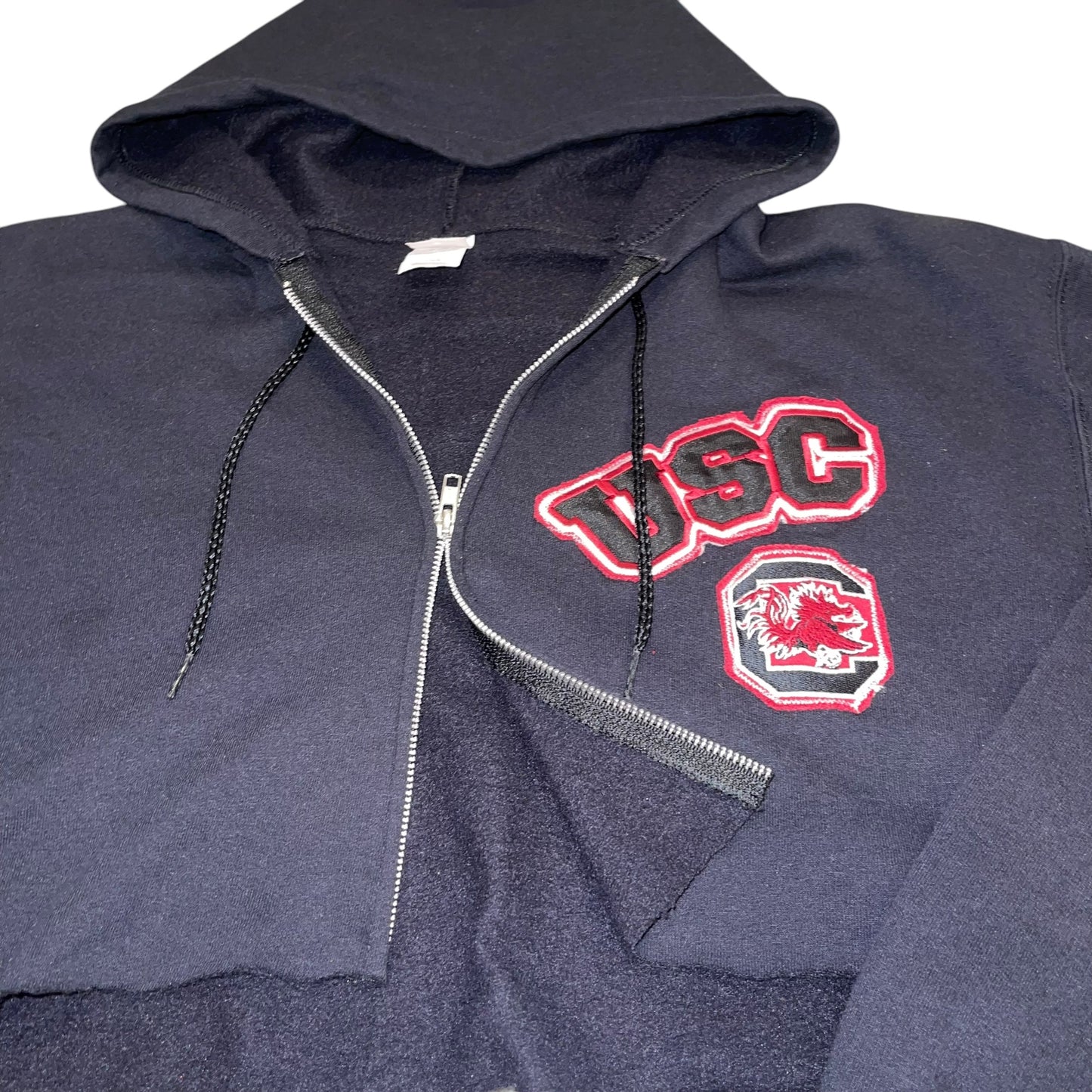 USC South Carolina Patchwork Open Front Zip (L)