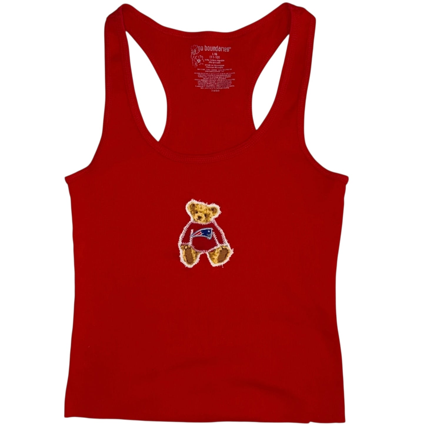 New England Patriots Upcycled Bear Racerback (M/L)