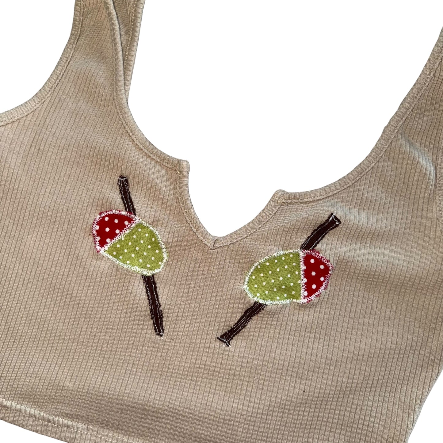 Just a Girl - Double Olive Crop (L)