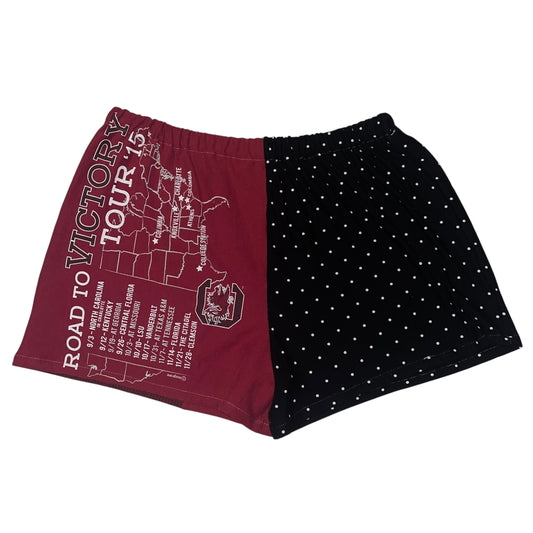 USC South Carolina Upcycled Reversible Dottie Shorts (M)