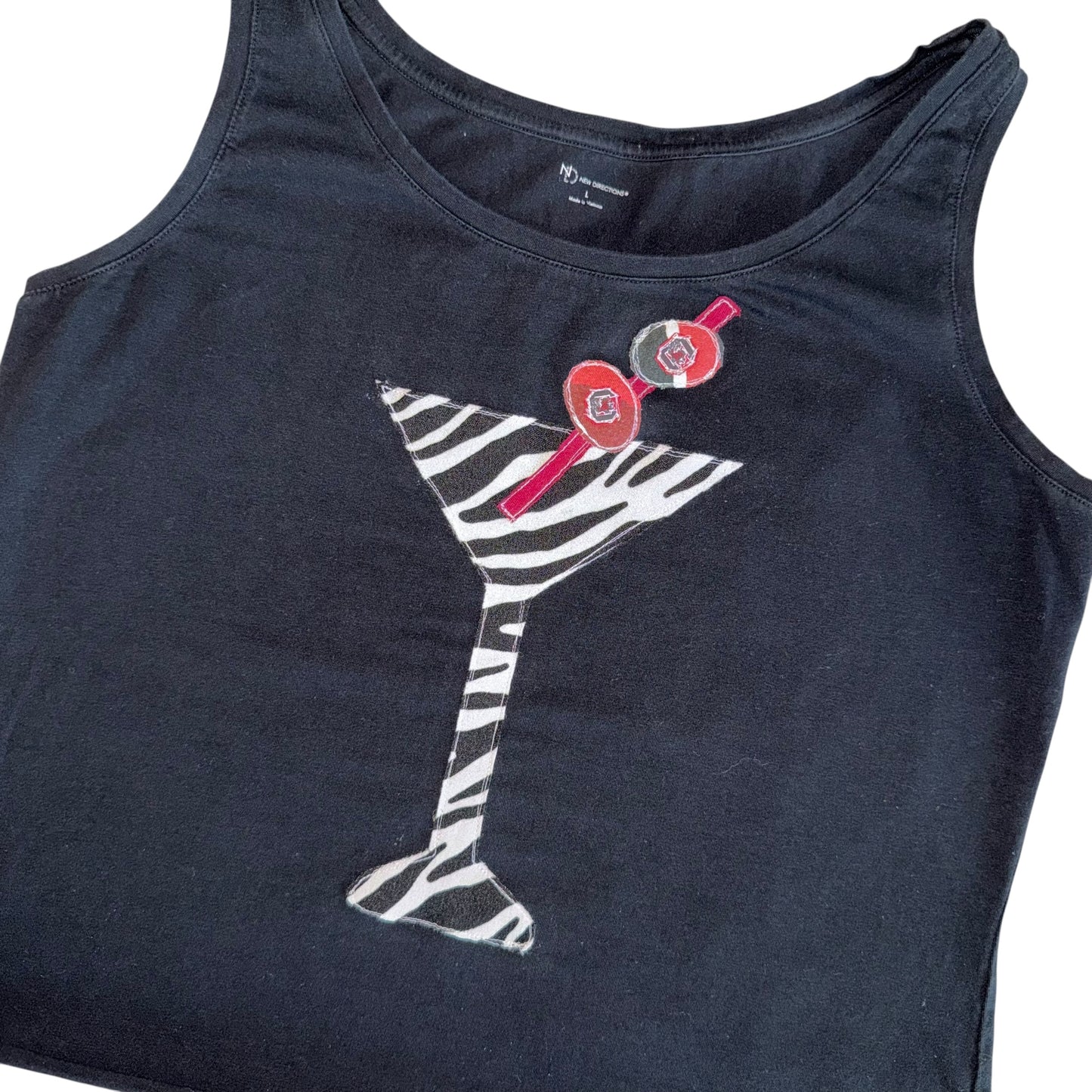 USC South Carolina Reworked Martini Black Tank (L)