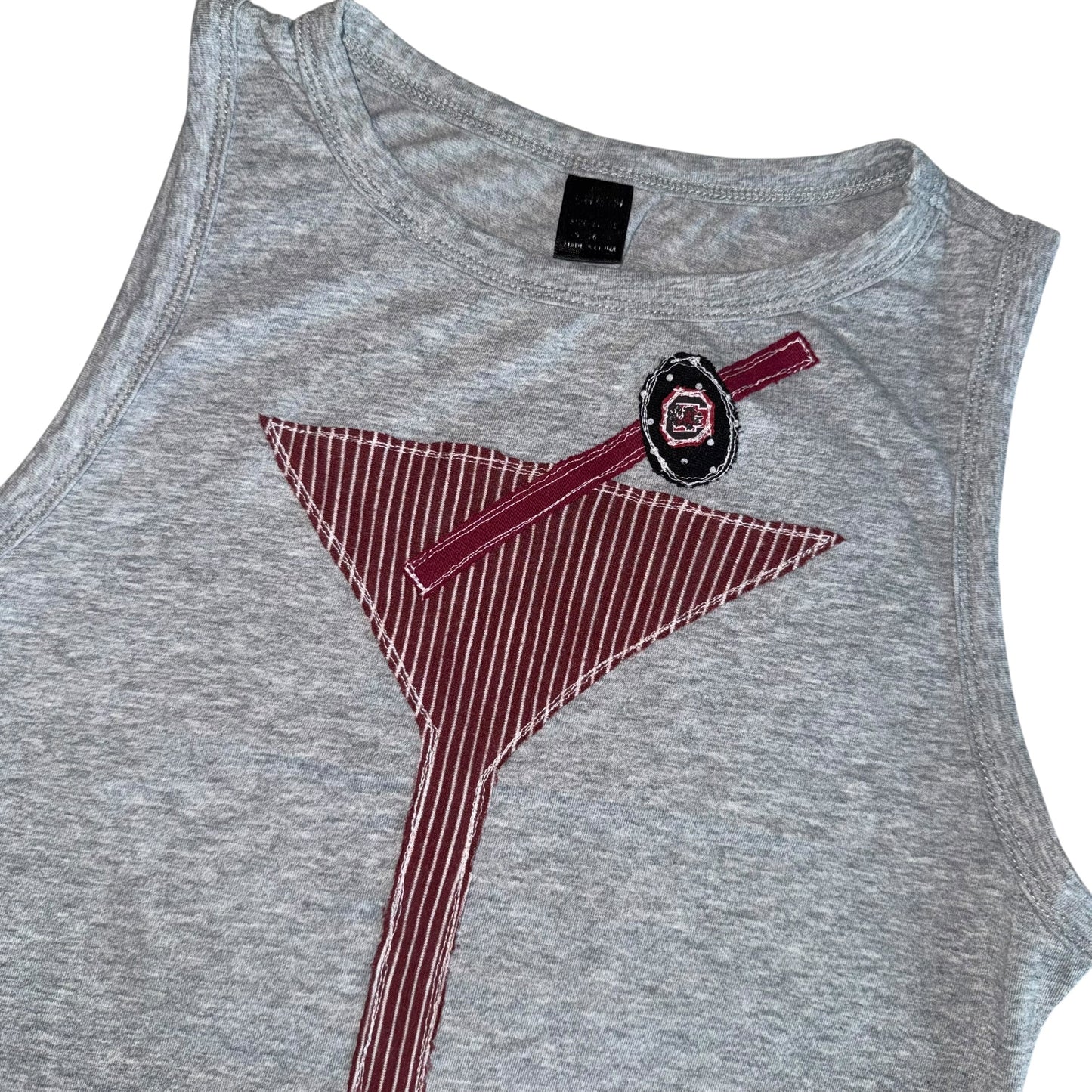 USC South Carolina Upcycled Grey Martini Tank (S)