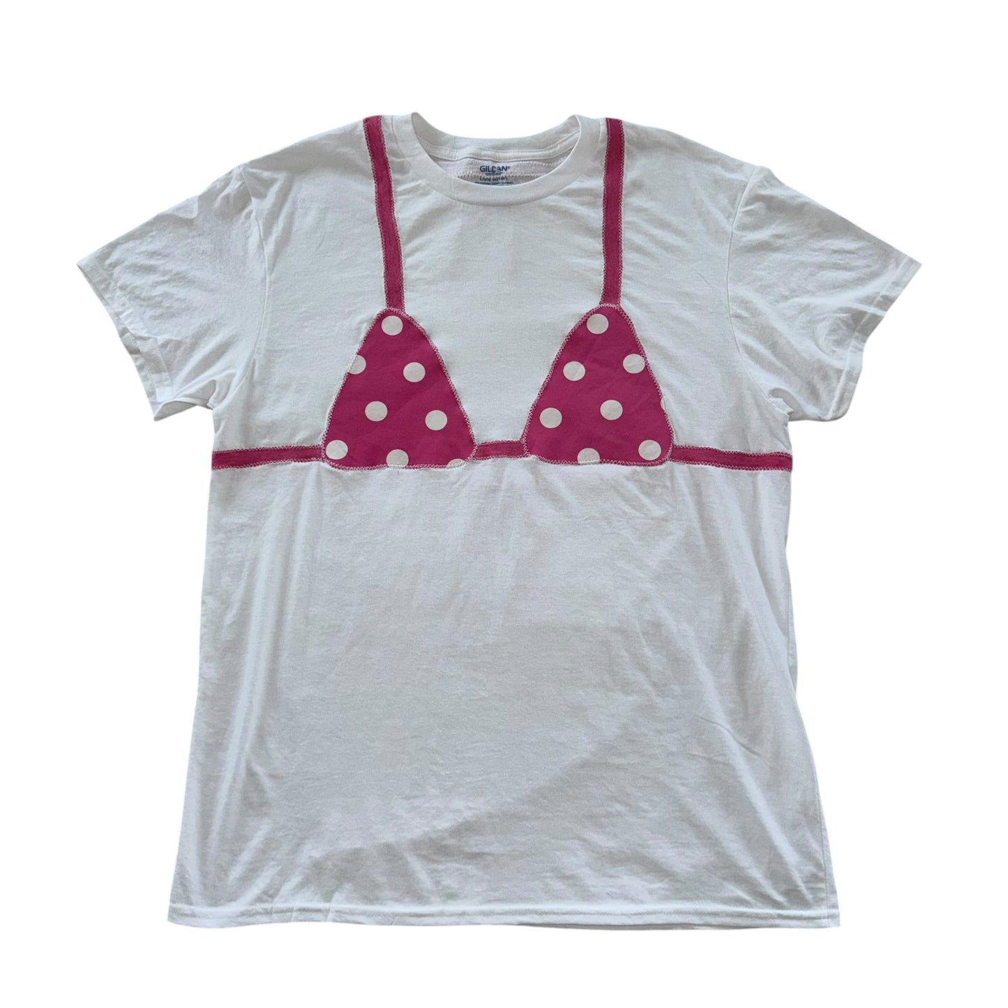 Earthbound - Pink Polka Dots Bikini Tee (L)