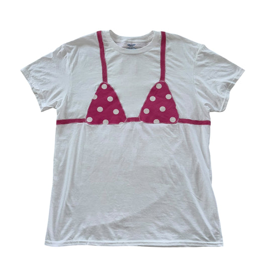Earthbound - Pink Polka Dots Bikini Tee (L)