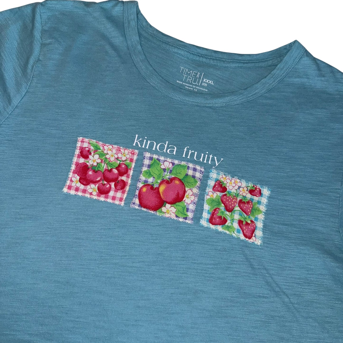 PRIDE - Kinda Fruity Blue Cropped Tee (2XL/3XL)