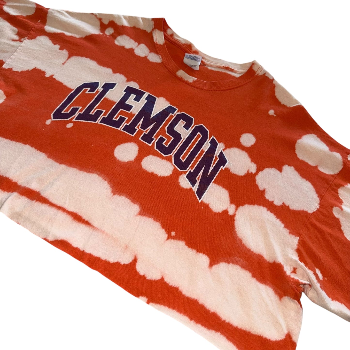 Clemson Reworked Bleach Crop (2XL)
