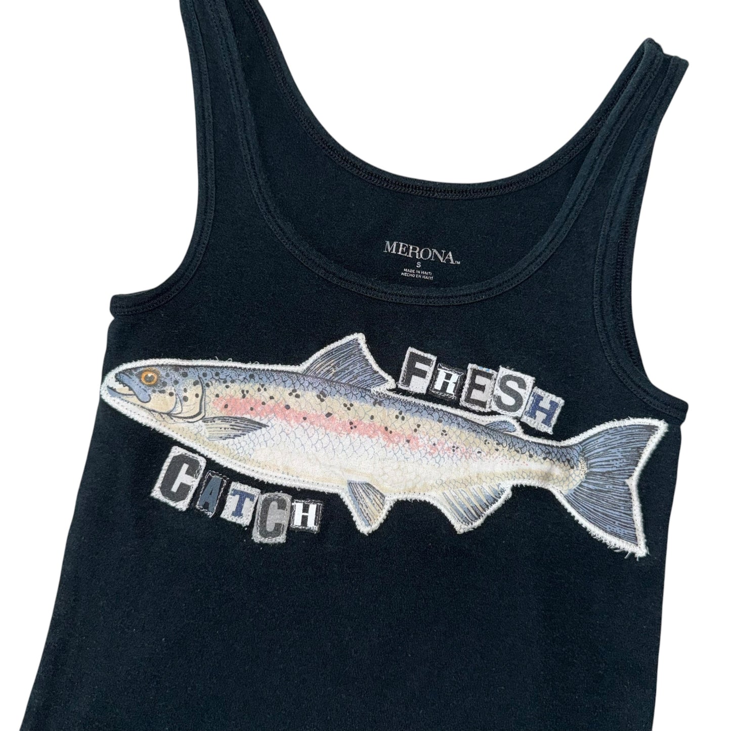 Earthbound - Fresh Catch Black Tank (S)