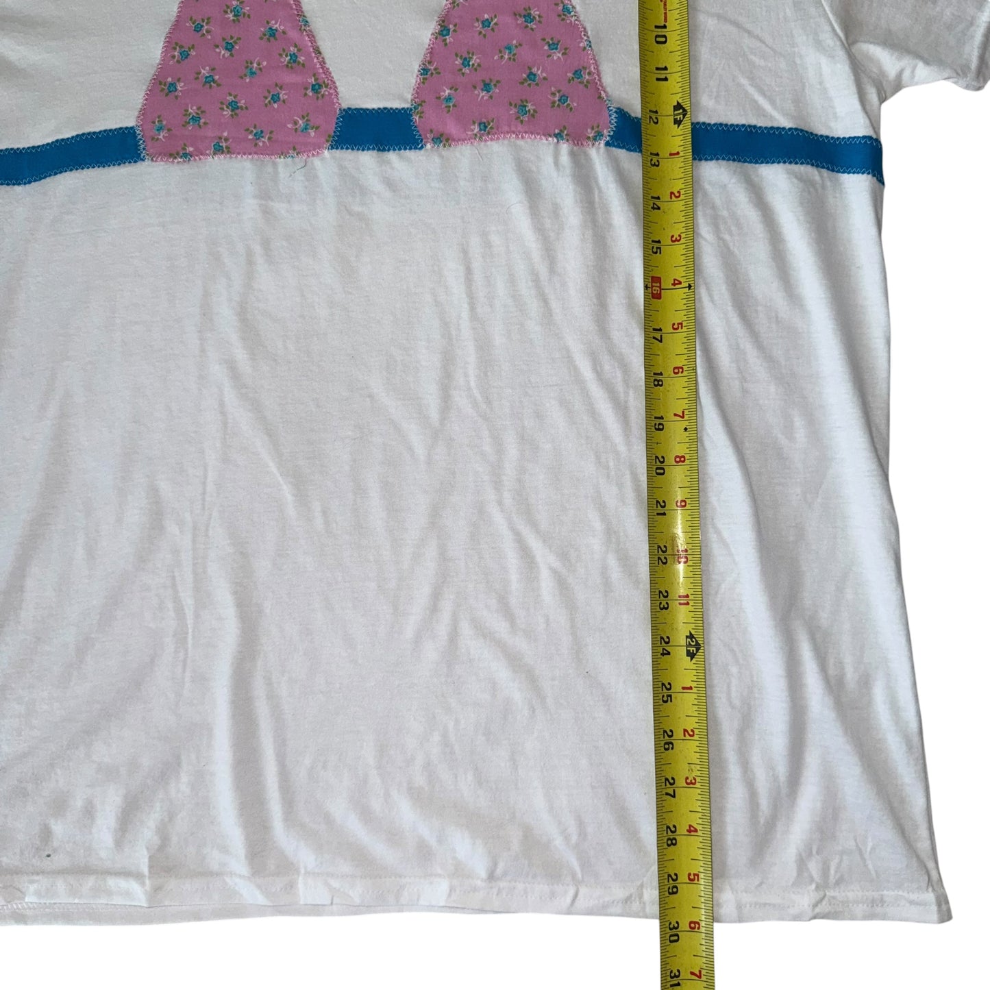 Earthbound - Pink and Blue Florals Bikini Tee (XL)