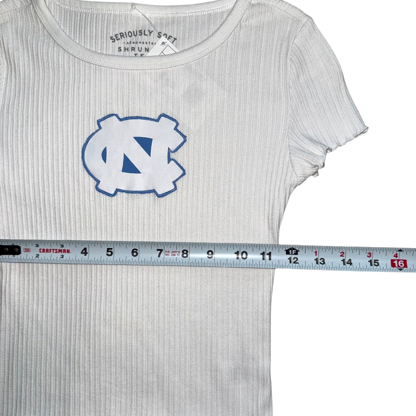 UNC North Carolina Upcycled Ruffle Tee (S)