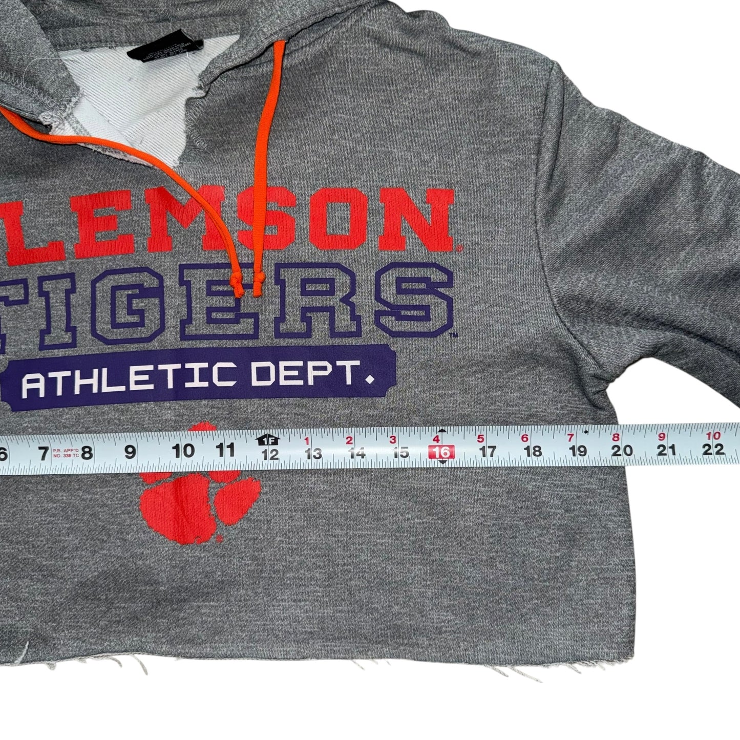 Clemson Reworked Crop Hoodie (S)