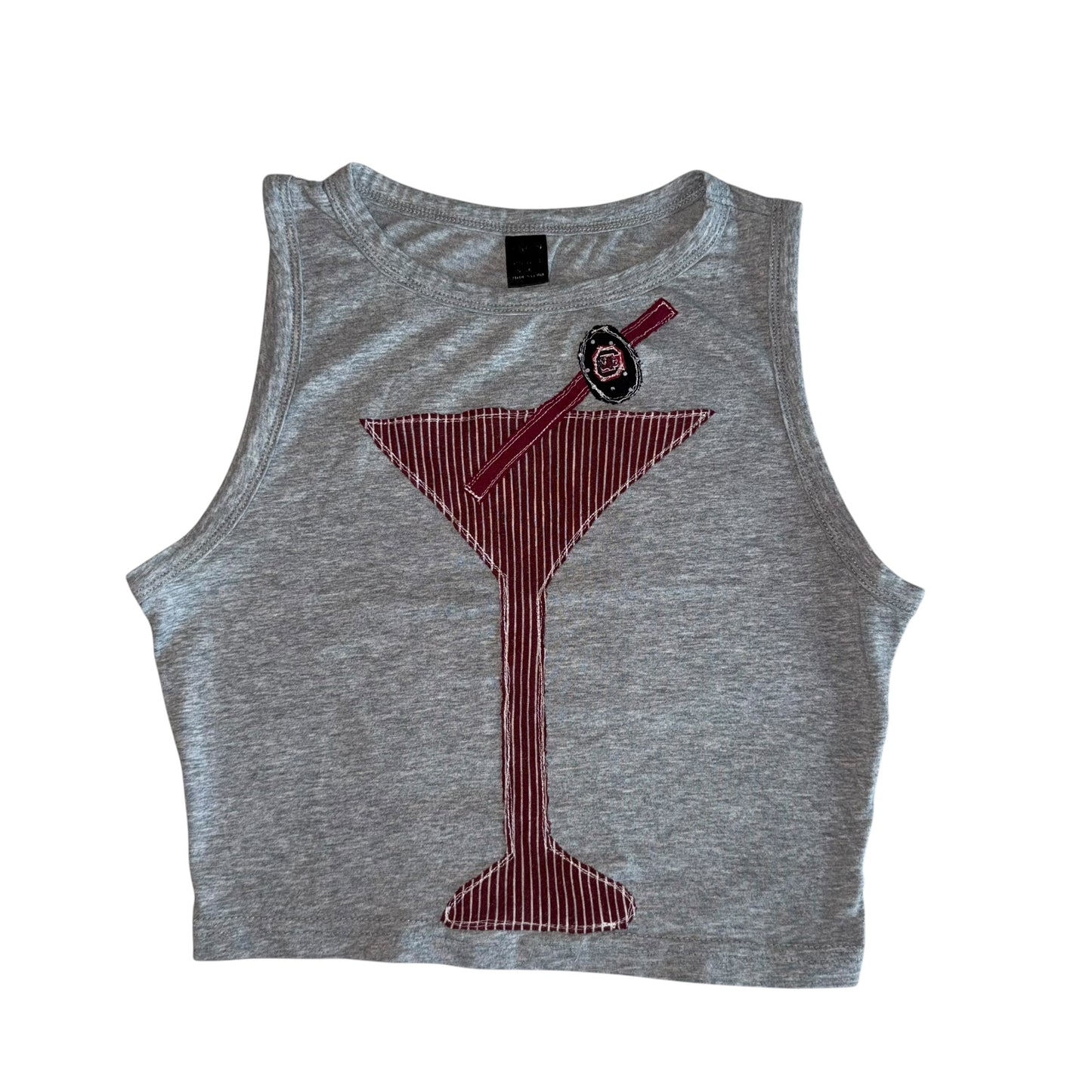 USC South Carolina Upcycled Grey Martini Tank (S)