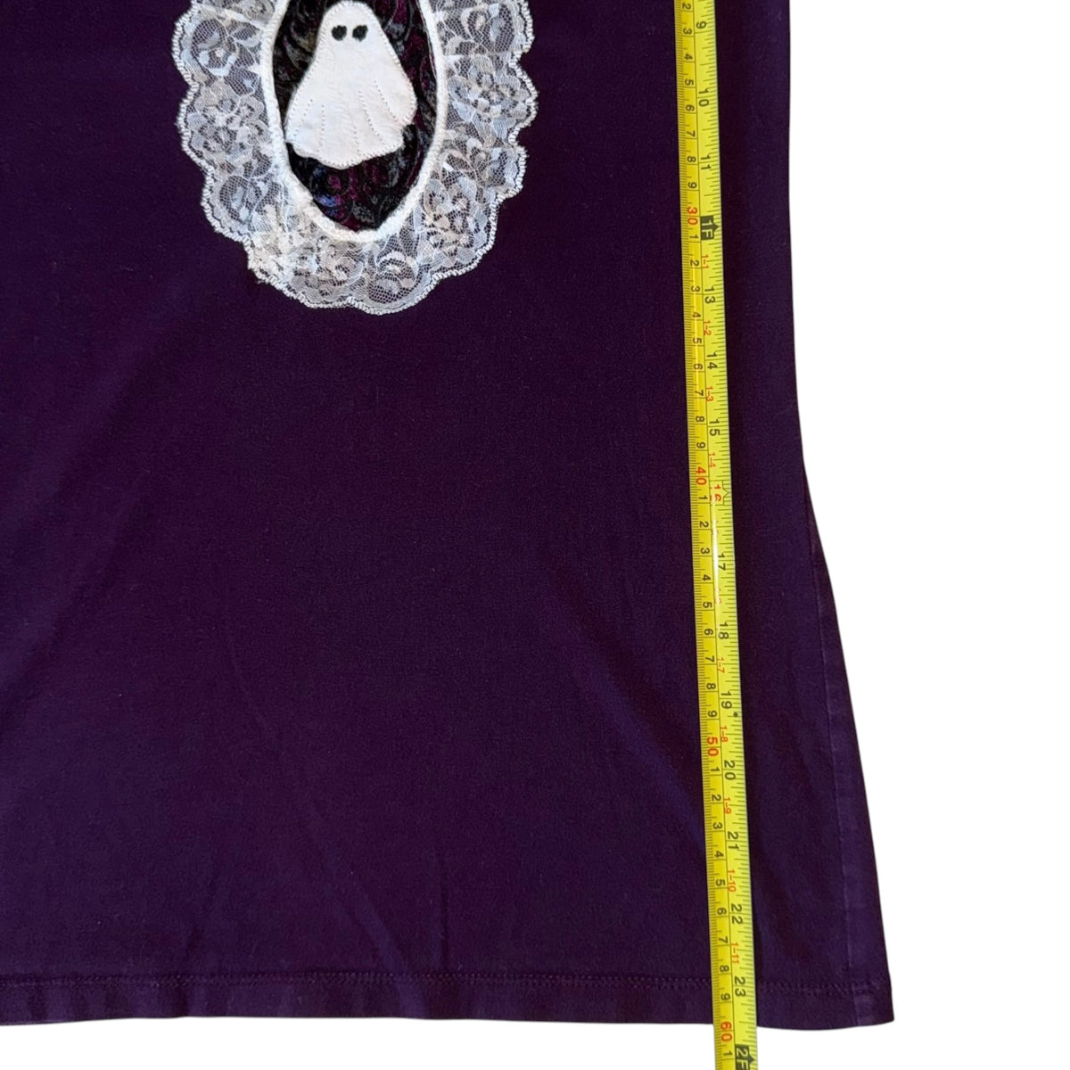 Spooky - Lace Ghost Purple Tank (S)