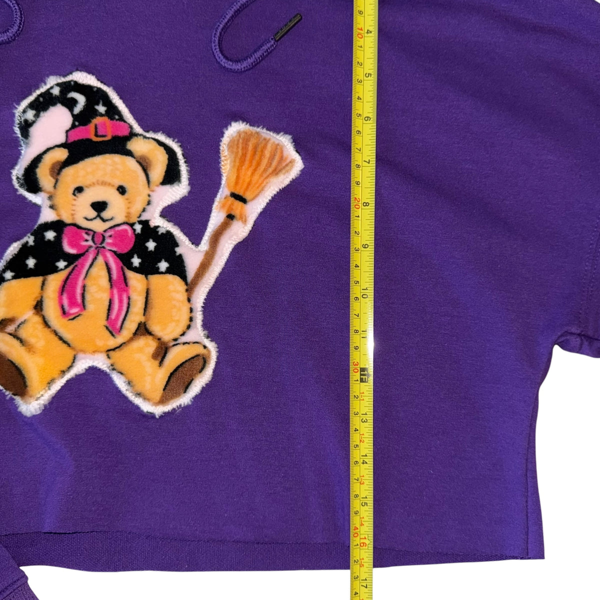 Spooky - Witchy Bear Cropped Hoodie (L)