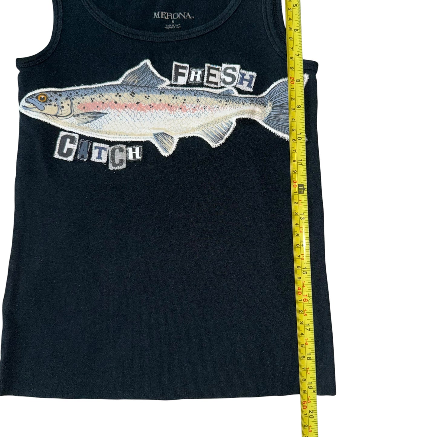 Earthbound - Fresh Catch Black Tank (S)