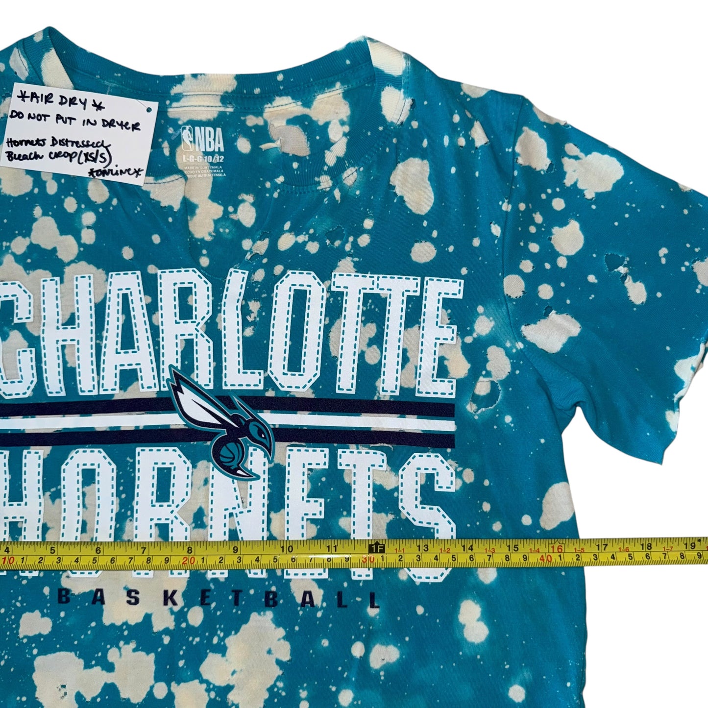 CLT - Hornets Distressed Bleach Tee (XS/S)